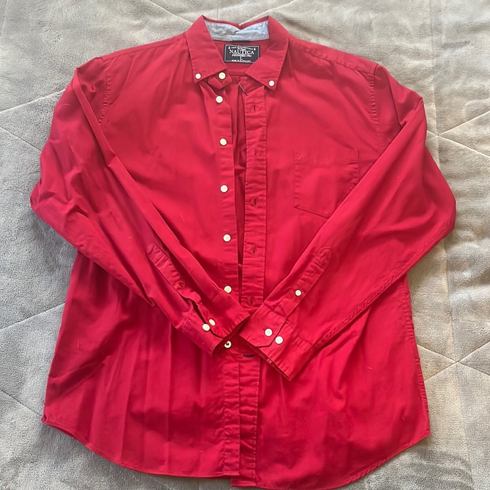 Nautica button down size large